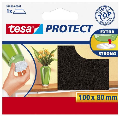 tesa Protect Filzgleiter, braun, Ma�e: 100 x 80 mm