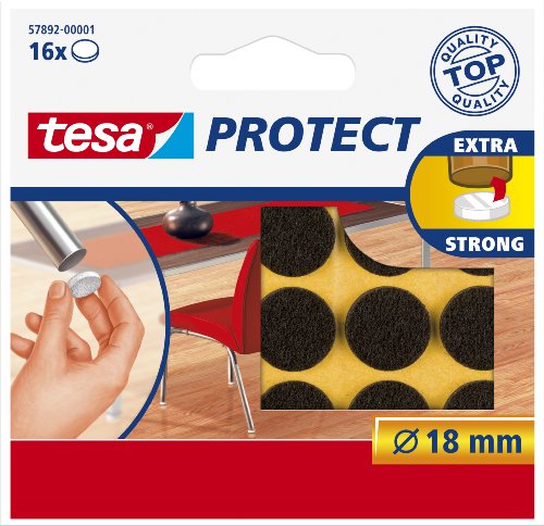 tesa Protect Filzgleiter, braun, Durchmesser: 18 mm