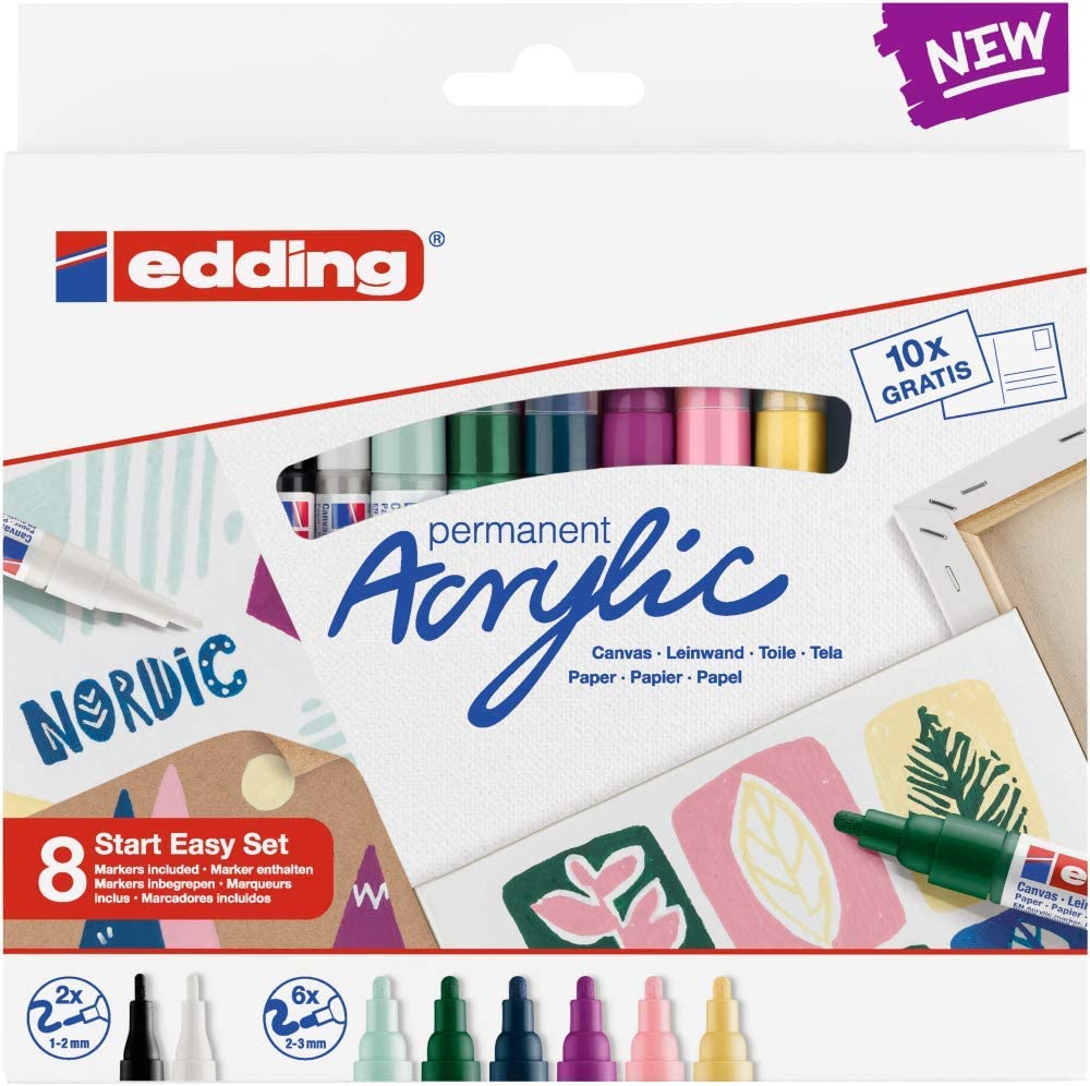 Acryl Marker Starter Set Nordic 8er-Set