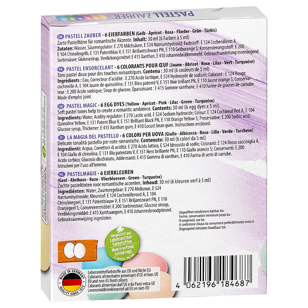 Heitmann Pastell Zauber 6 Eierfarben f�r Ostereier