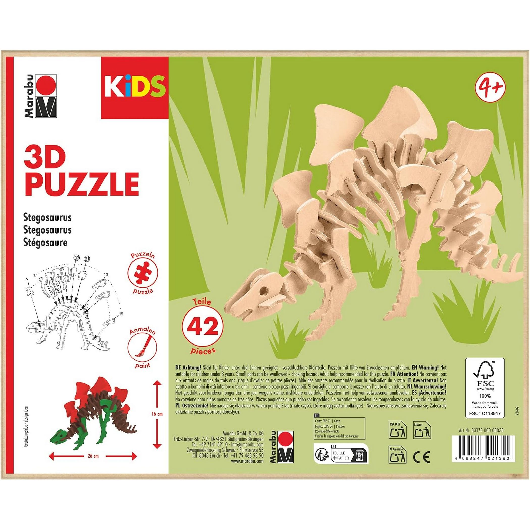 Marabu KiDS 3D Puzzle Stegosaurus