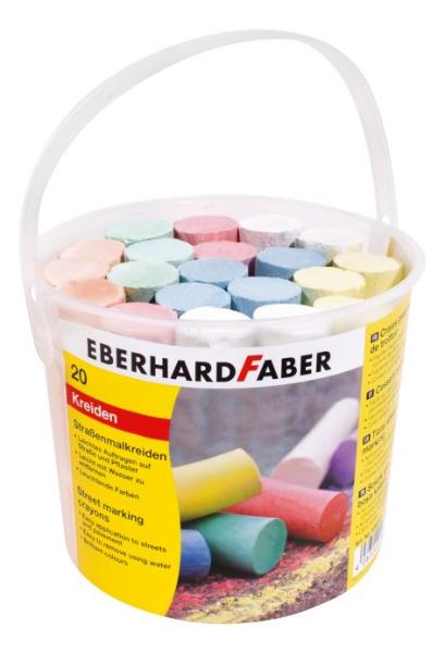 Eberhard Faber Straenmalkreide farbig sortiert 20 Stck...