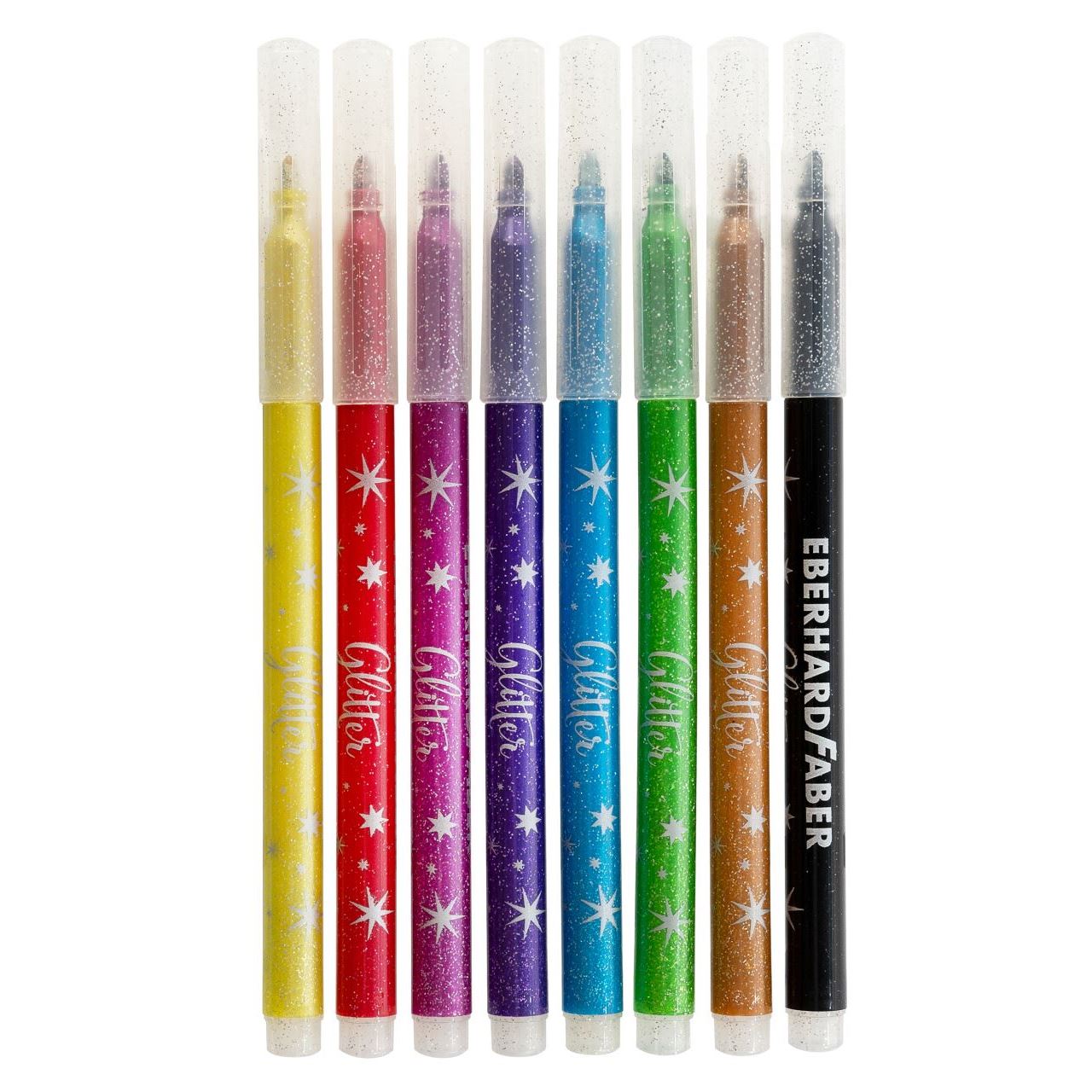Eberhard Faber Fasermaler Glitzer 8er-Wasserbasis-auswas...