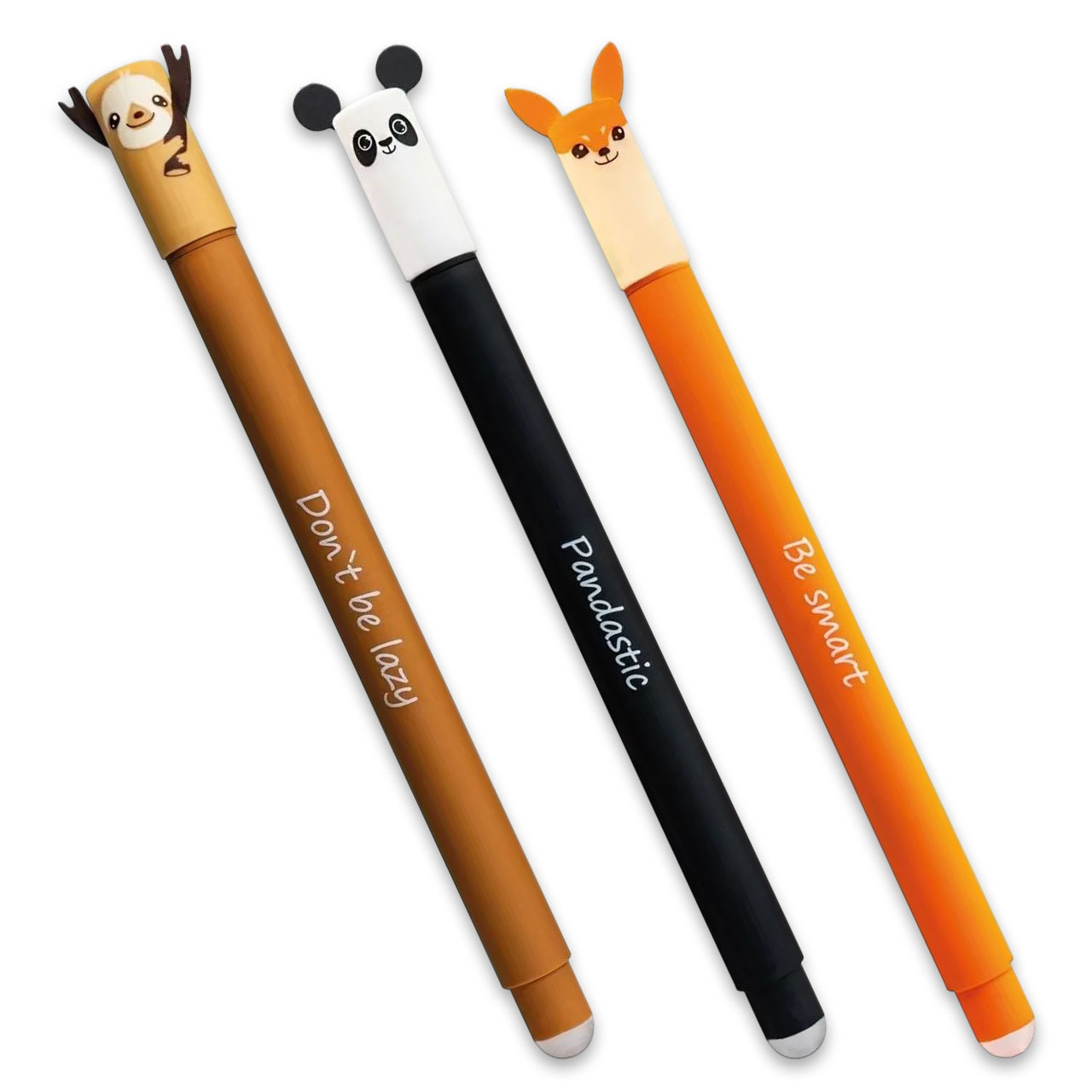EBERHARD FABER Gelschreiber 3er Set PANDA FUCHS FAULTIER...