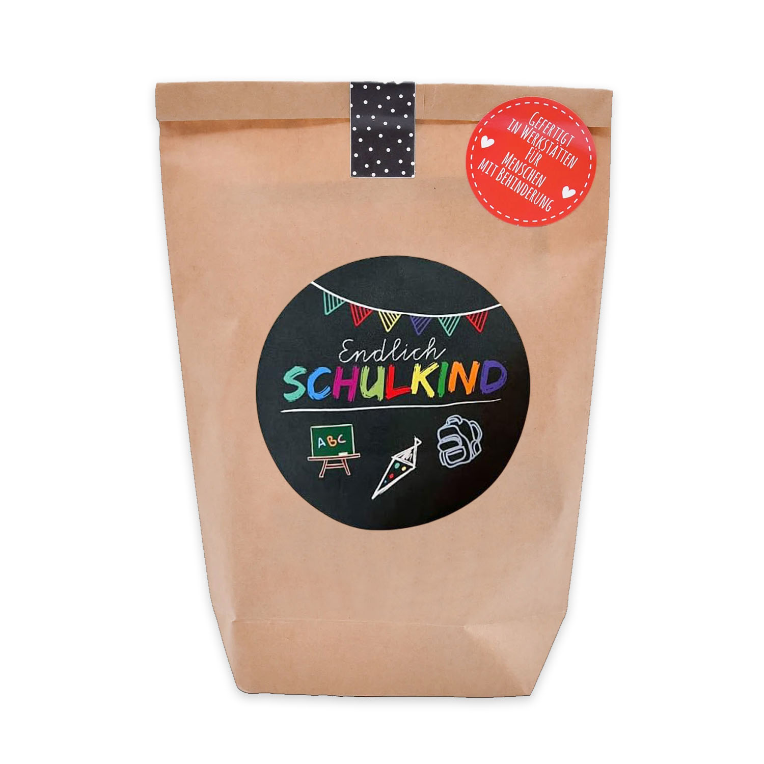 itenga Endlich Schulkind Wundert�te braun 14x22cm