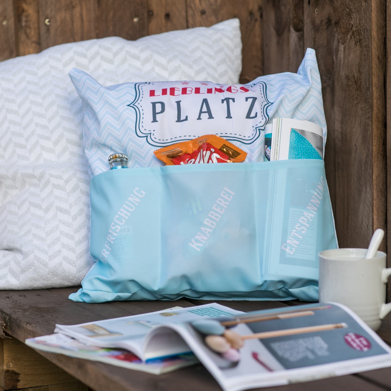 Outdoor Kissen Sofahelden Lieblingsplatz mit Taschen und...