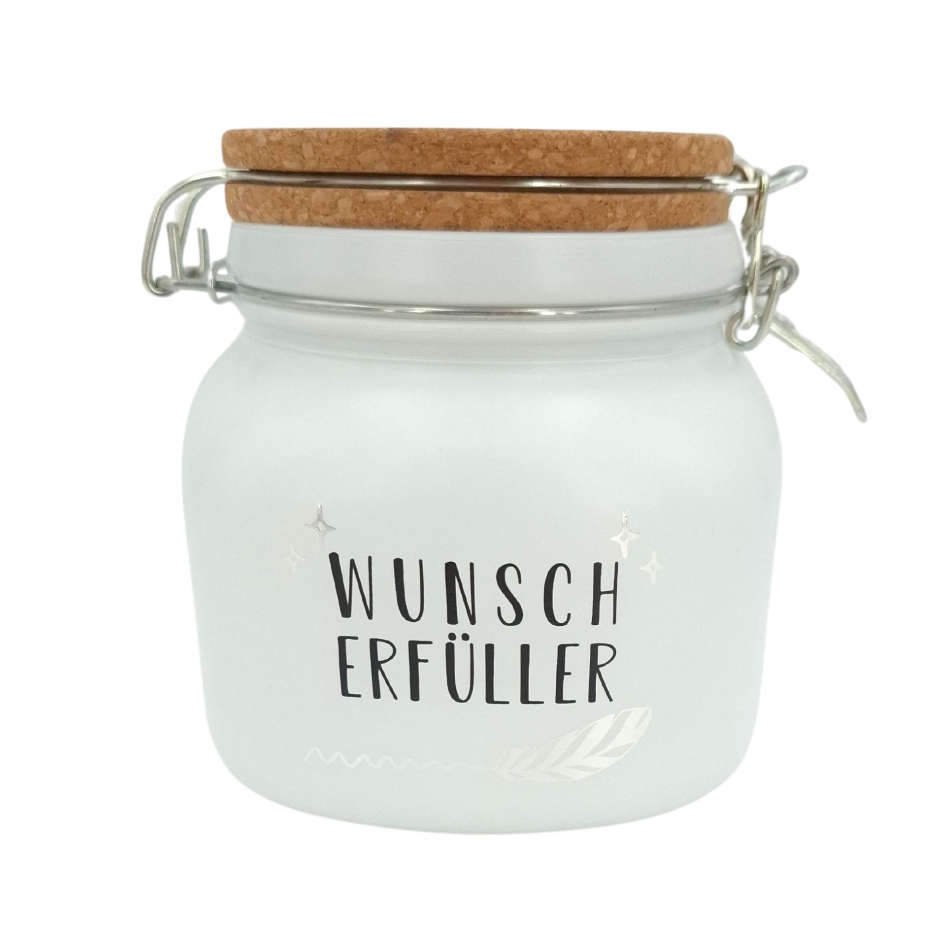 HERGO Sparglas WUNSCHERF�LLER mit Korkdeckel Spardose Sp...