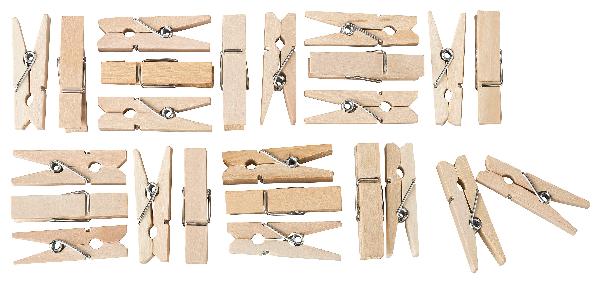 48x itenga Holz Deko Klammern 3,5cm