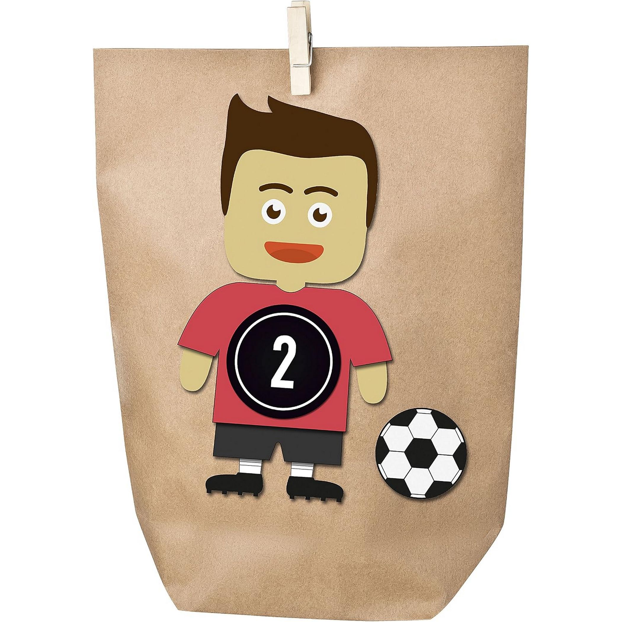 Basteladventskalender Fu�ball Trikot rot Hose schwarz St...