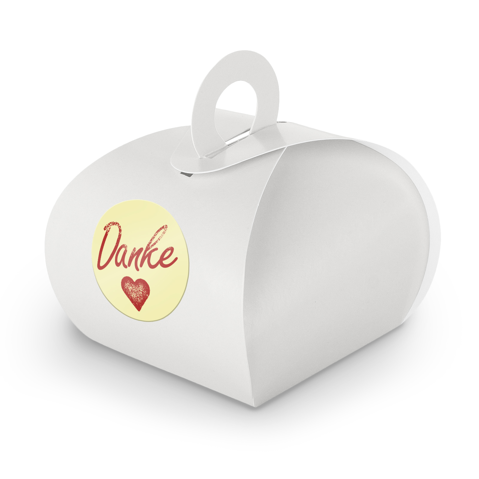 SET DANKE (Motiv1) 24xGeschenkschachtel mit Griff wei� ...