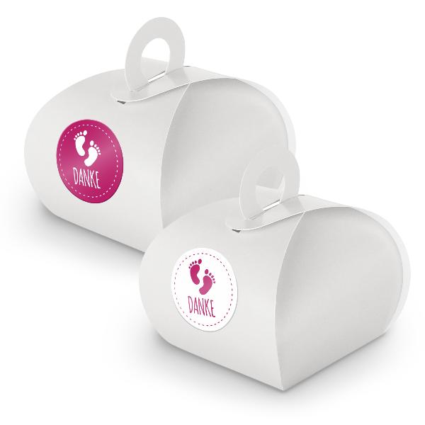 SET Danke Fu�abdr�cke (Motiv30) 24x Geschenkschachtel mi...
