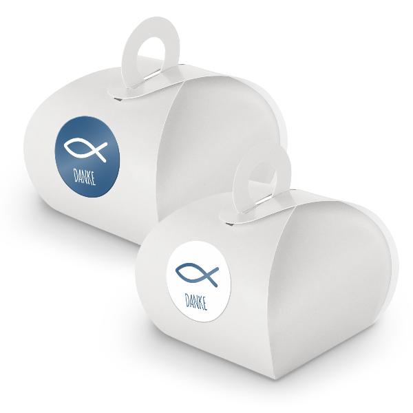 SET Fisch DANKE (Motiv33) 24x Geschenkschachtel mit Grif...