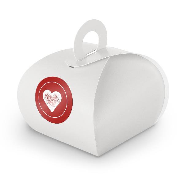 SET HERZ (Motiv37) 24x Geschenkschachtel mit Griff wei� ...
