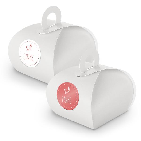SET Taube Danke (Motiv41) 24x Geschenkschachtel mit Grif...
