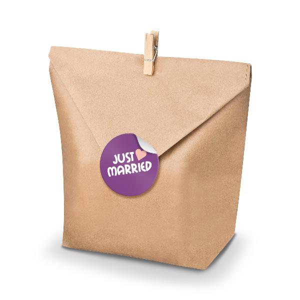 SET Just Married (Motiv43) 24x Geschenkt�ten + Klammern+...