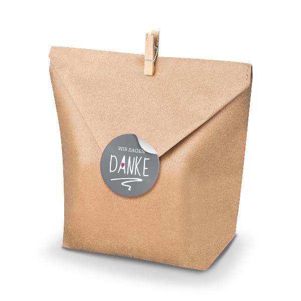 SET Wir sagen DANKE (Motiv23) 24x Geschenkt�ten + Klamme...