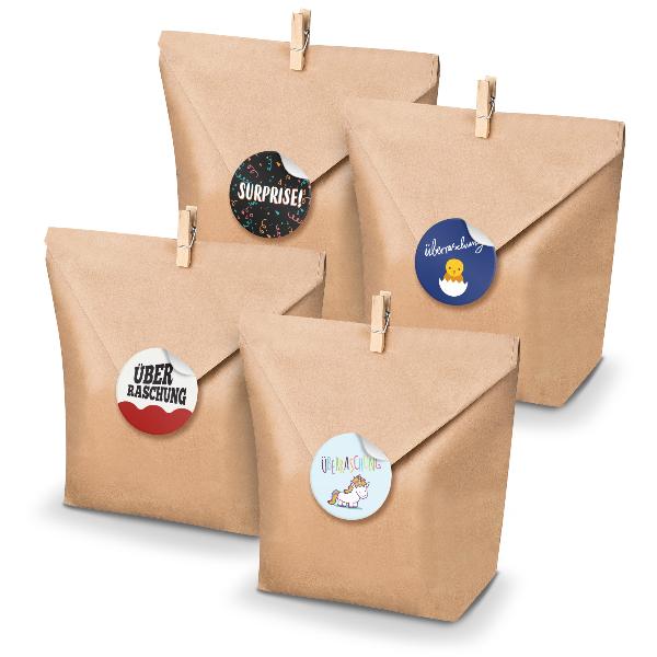 SET �berraschung Mix (Motiv 45) 24x Geschenkt�ten + Kla...