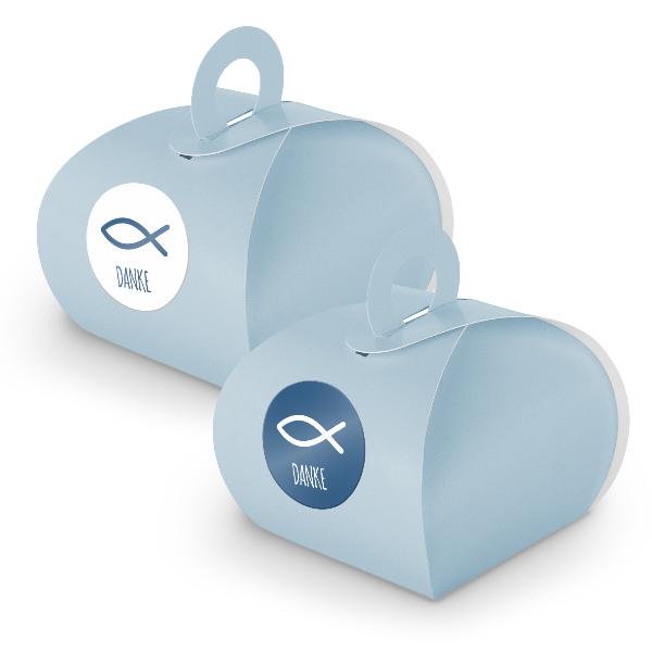 SET Danke Fisch (Motiv 33) 24x Geschenkschachtel mit Gri...