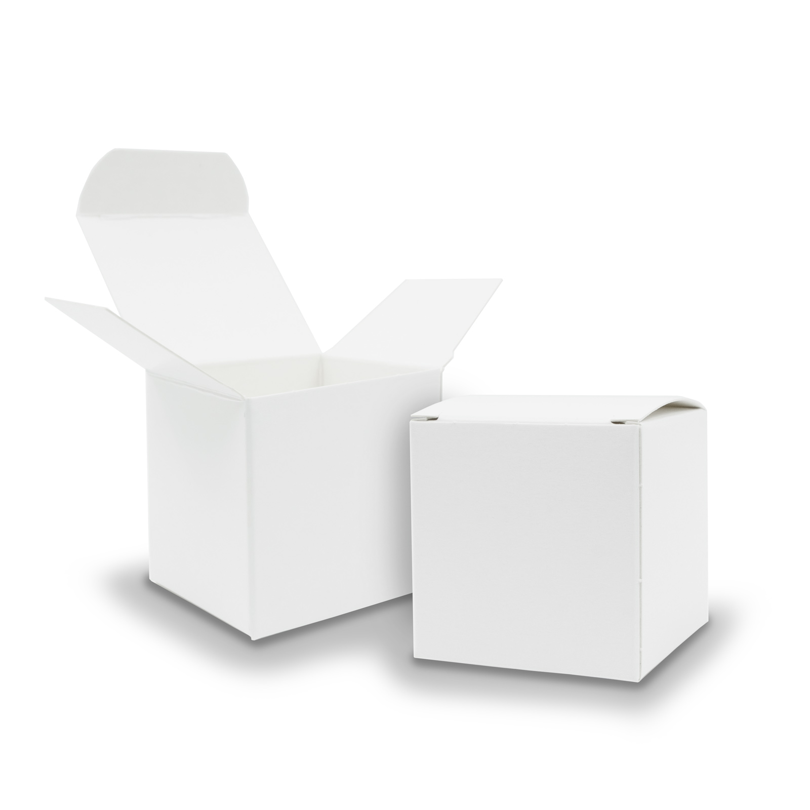 25x itenga W�rfelbox aus Karton 6,5x6,5cm wei� Gastgeschenk