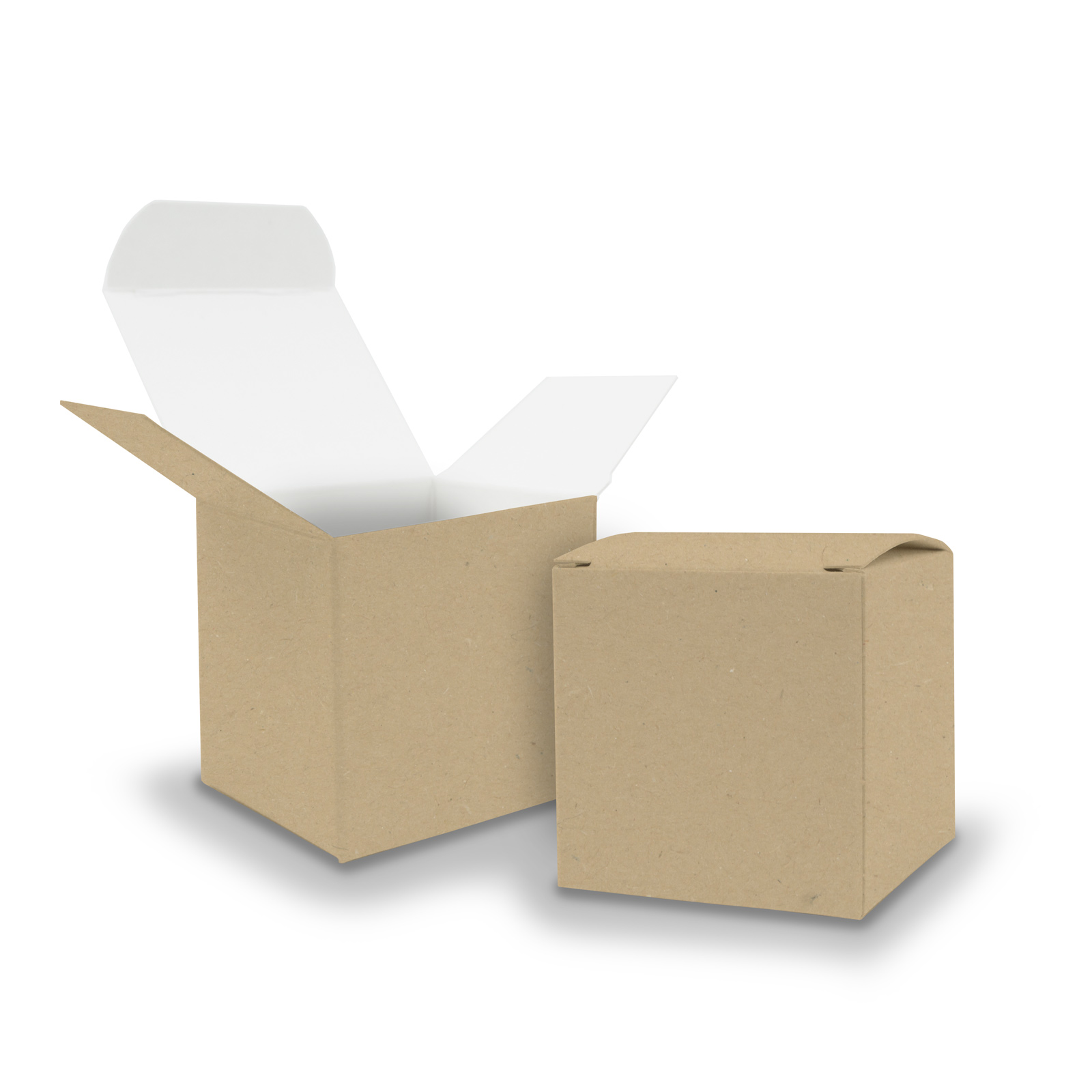 25x itenga W�rfelbox KraftKarton 6,5x6,5cm au�en braun i...