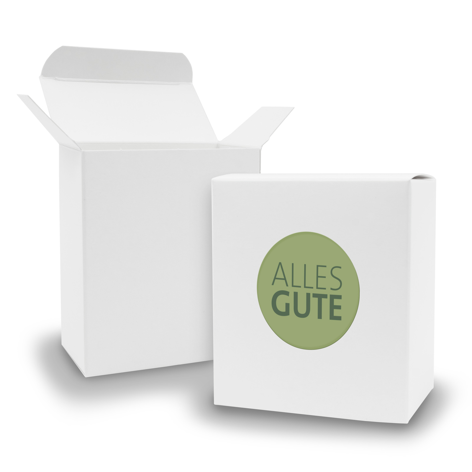 SET Alles GUTE (Motiv20) 24x Faltschachtel Quader wei� ...
