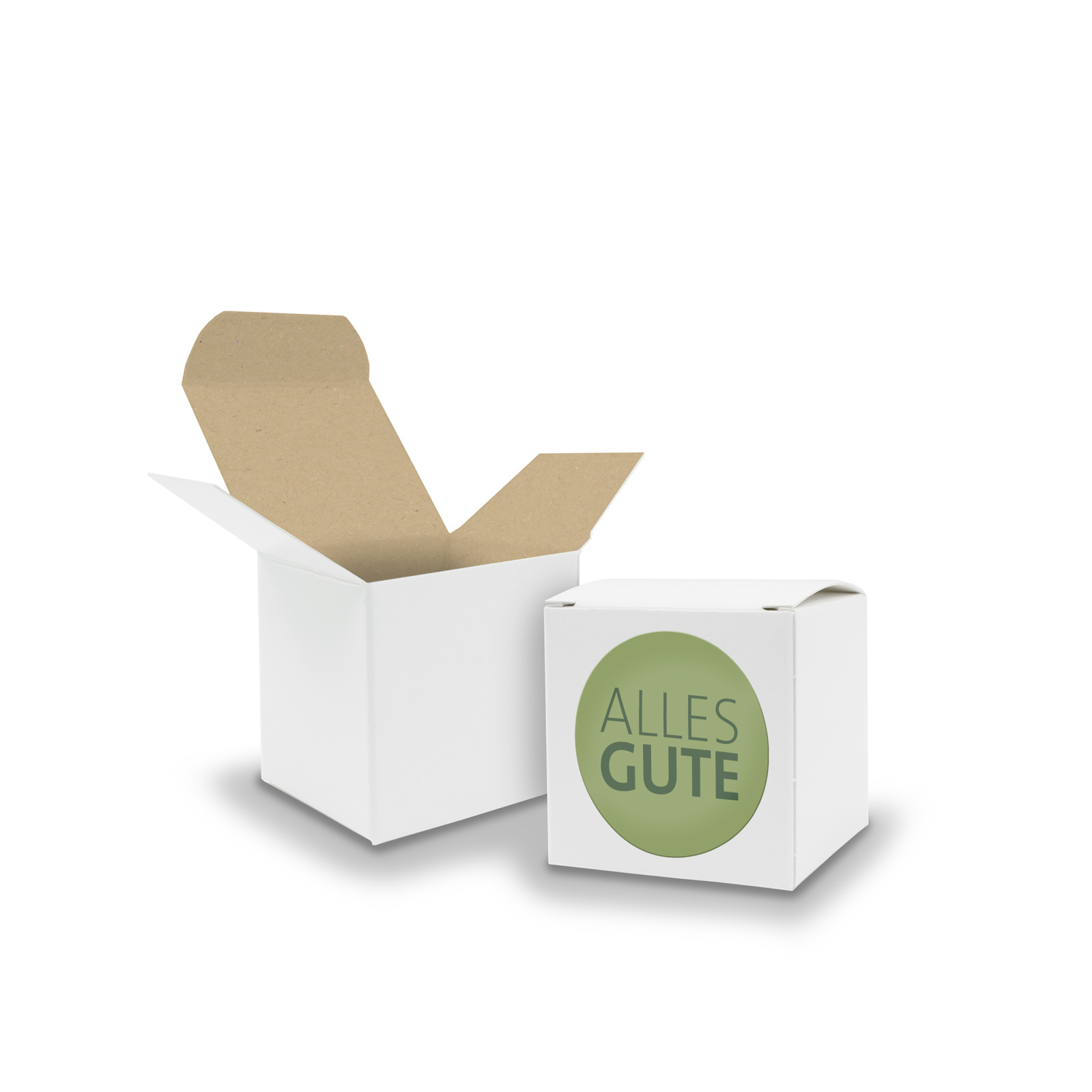 SET Alles GUTE (Motiv20) 24x Faltschachtel W�rfel 5cm we...