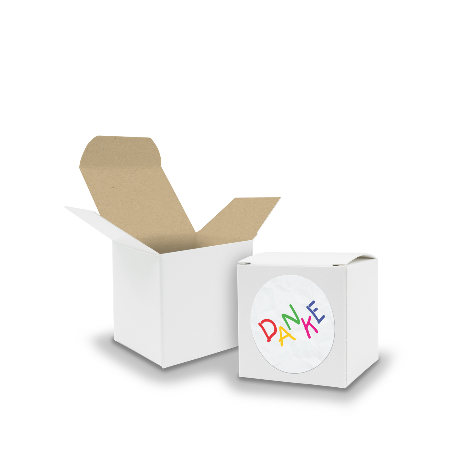 SET DANKE Kids (Motiv28) 24x Faltschachtel W�rfel 5cm we...