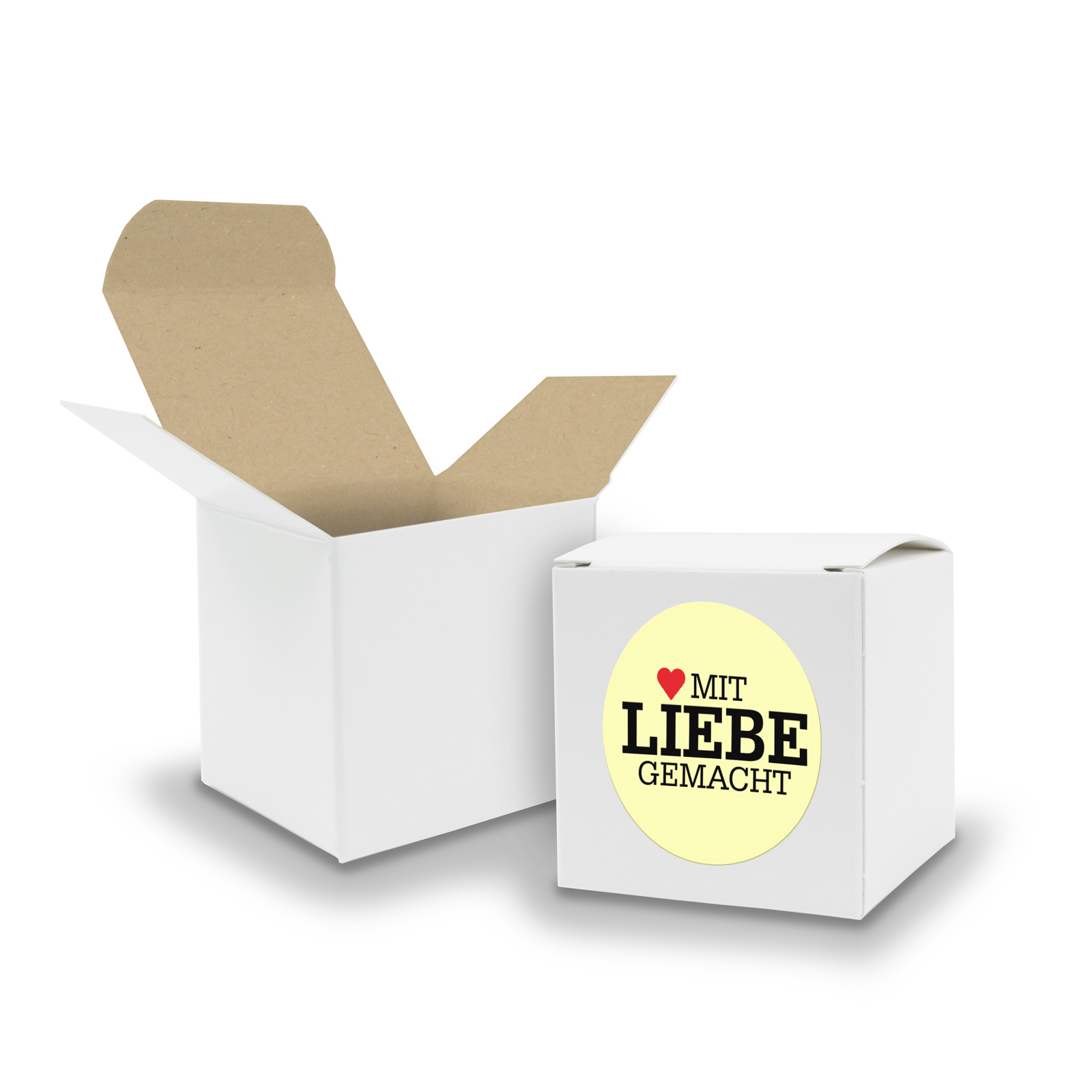 SET mit Liebe gemacht (Motiv8) 24x Faltschachtel W�rfel ...
