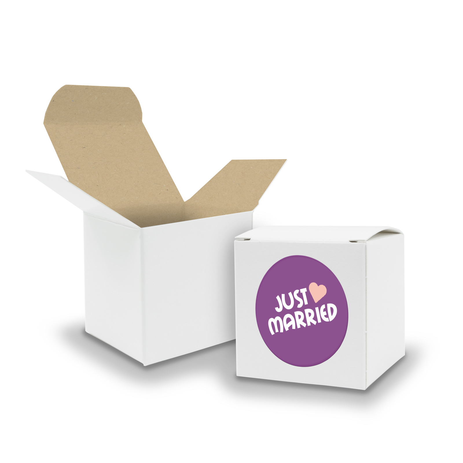SET JustMarried (Motiv43) 24x Faltschachtel W�rfel 6,5cm...