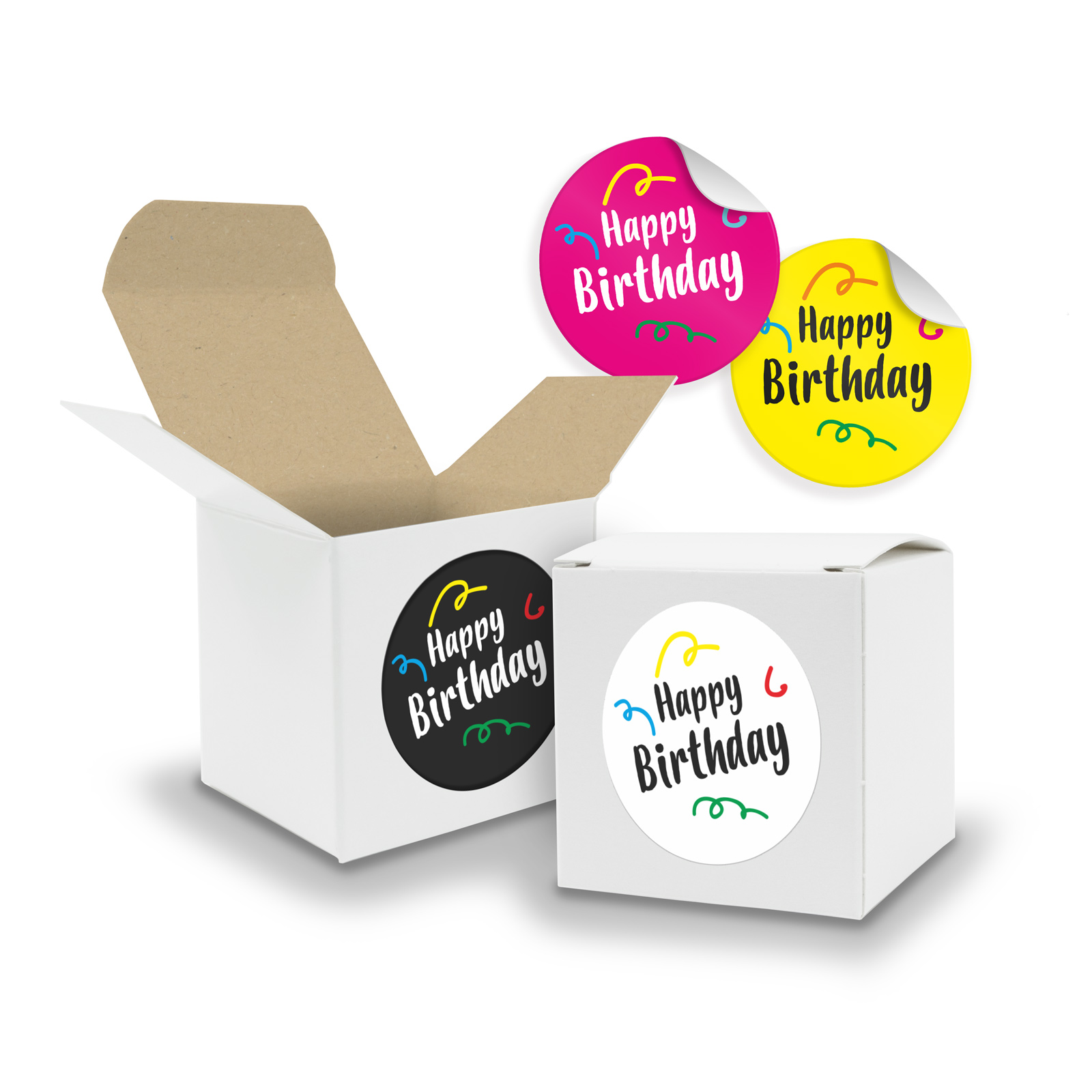 SET Happy Birthday Mix (Motiv39) 24x Faltschachtel W�rfe...