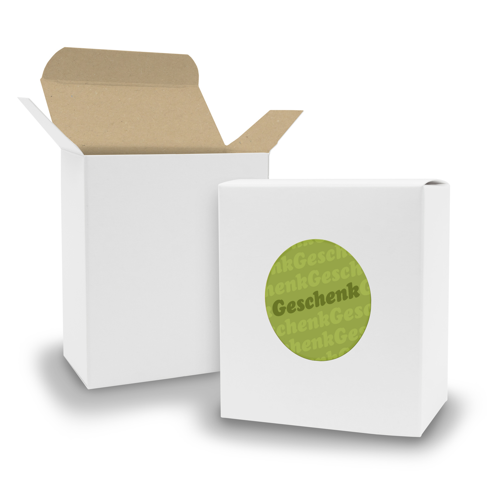 SET Geschenk (Motiv4) 24xFaltschachtel Quader wei� innen...