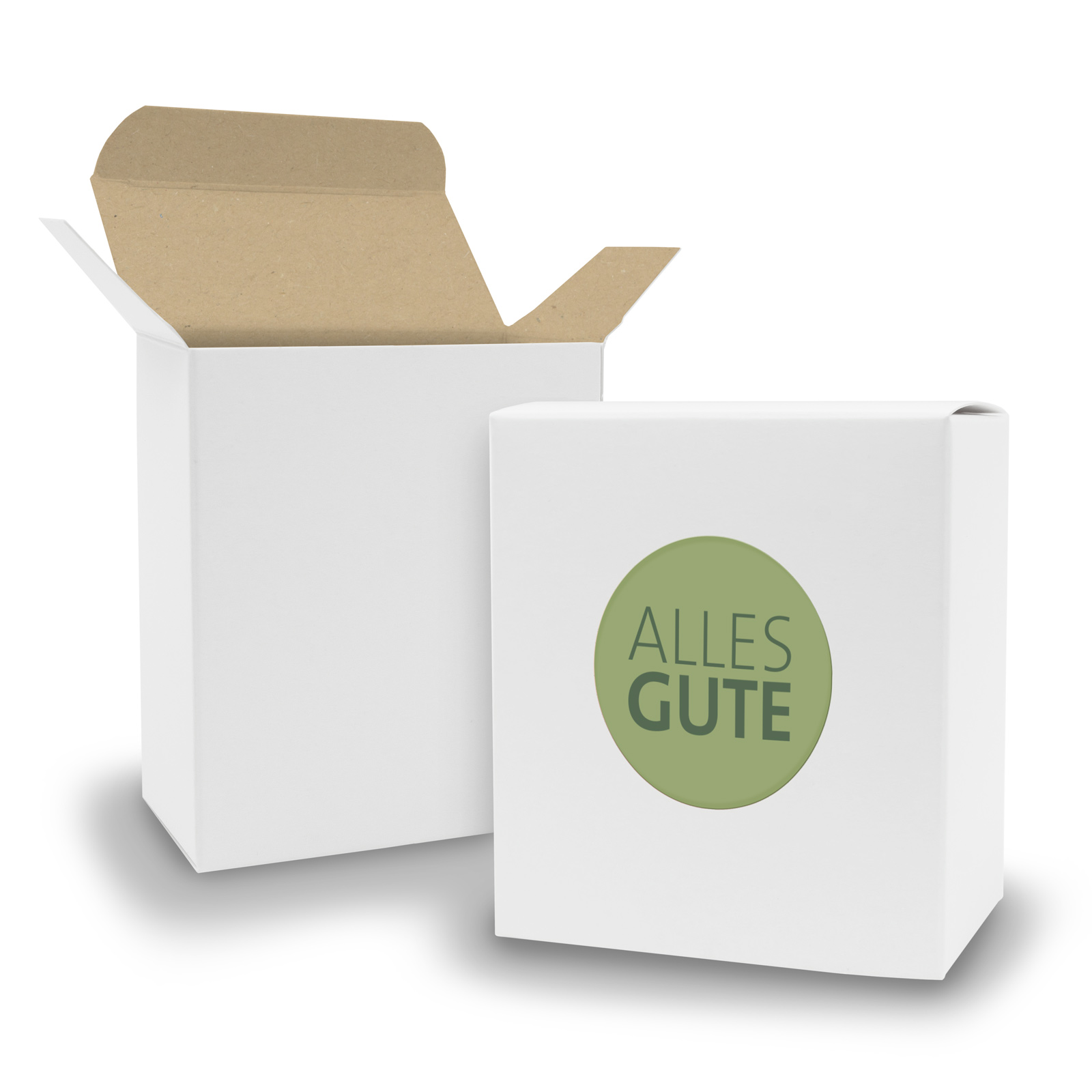 SET Alles GUTE (Motiv20) 24x Faltschachtel Quader wei� i...