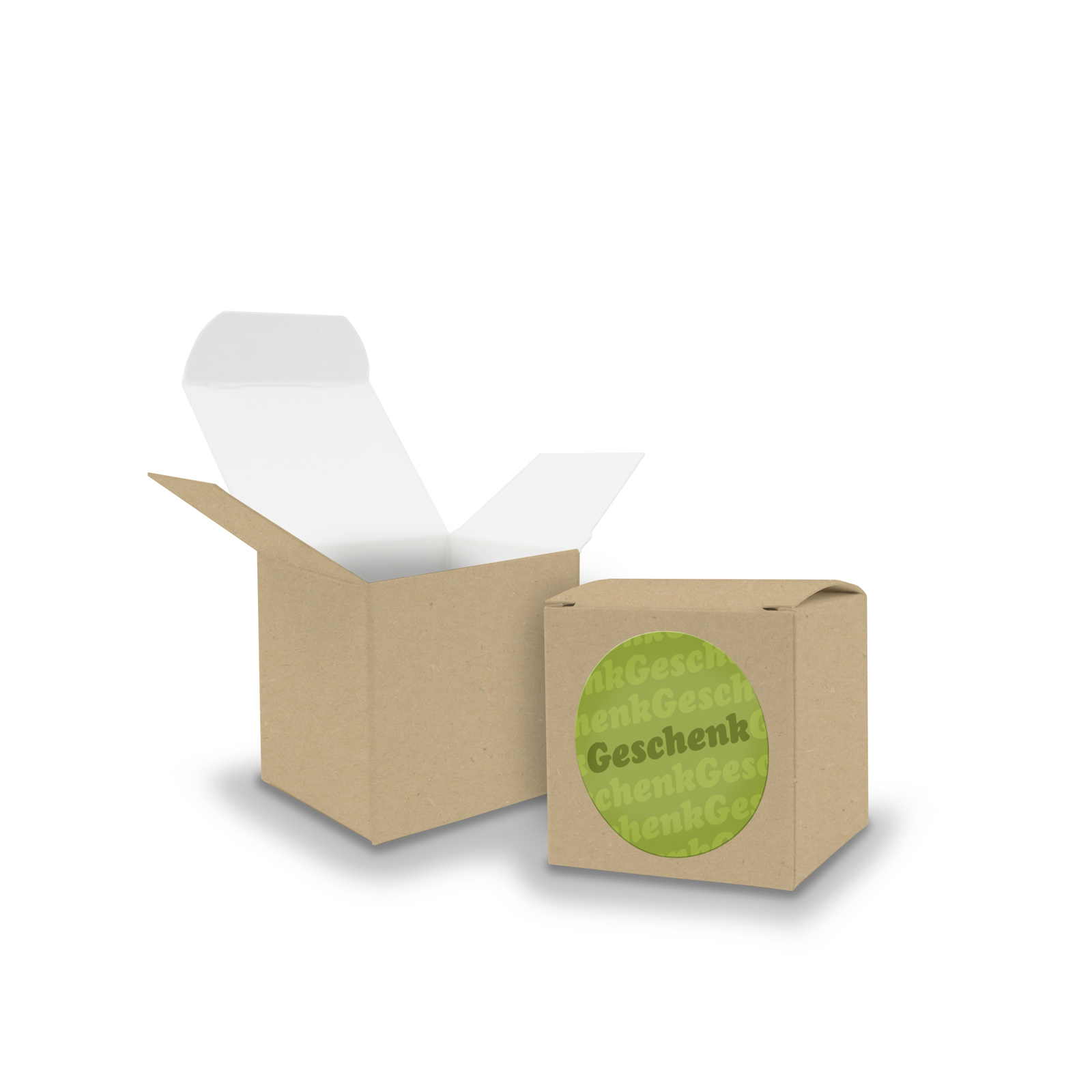 SET Geschenk (Motiv4) 24xFaltschachtel W�rfel 5cm BRAUN ...