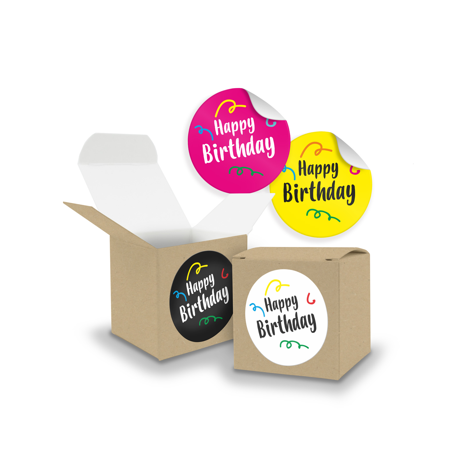 SET Happy Birthday Mix (Motiv39) 24x Faltschachtel W�rfe...