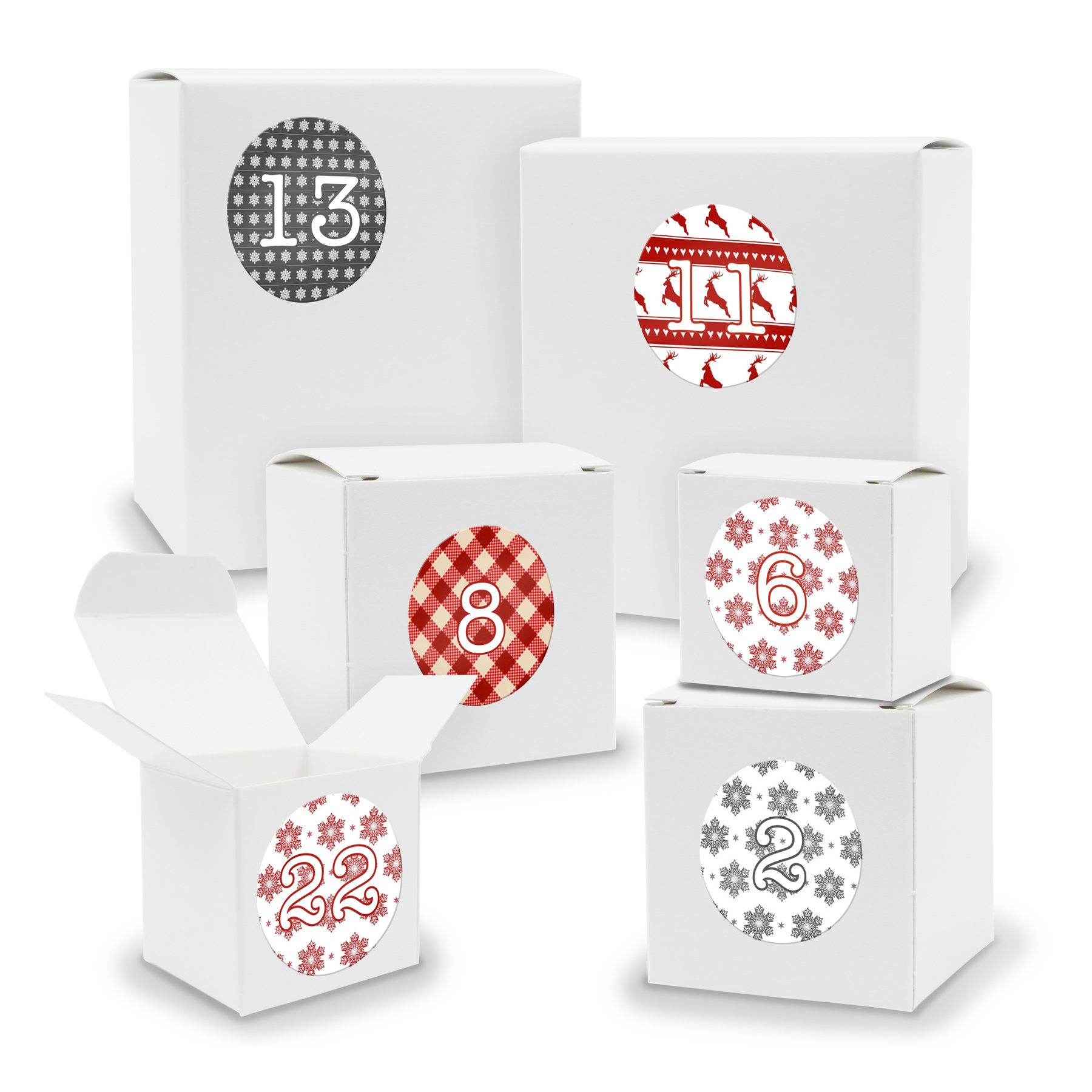 Adventskalender zum F�llen 24x Quader W�rfel gemischt WE...