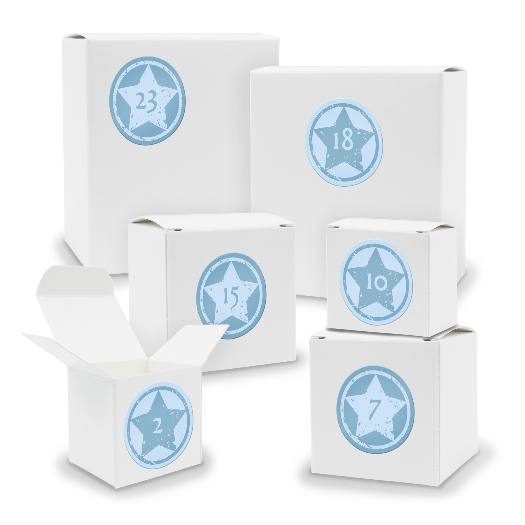Adventskalender zum F�llen 24x Quader W�rfel gemischt WE...