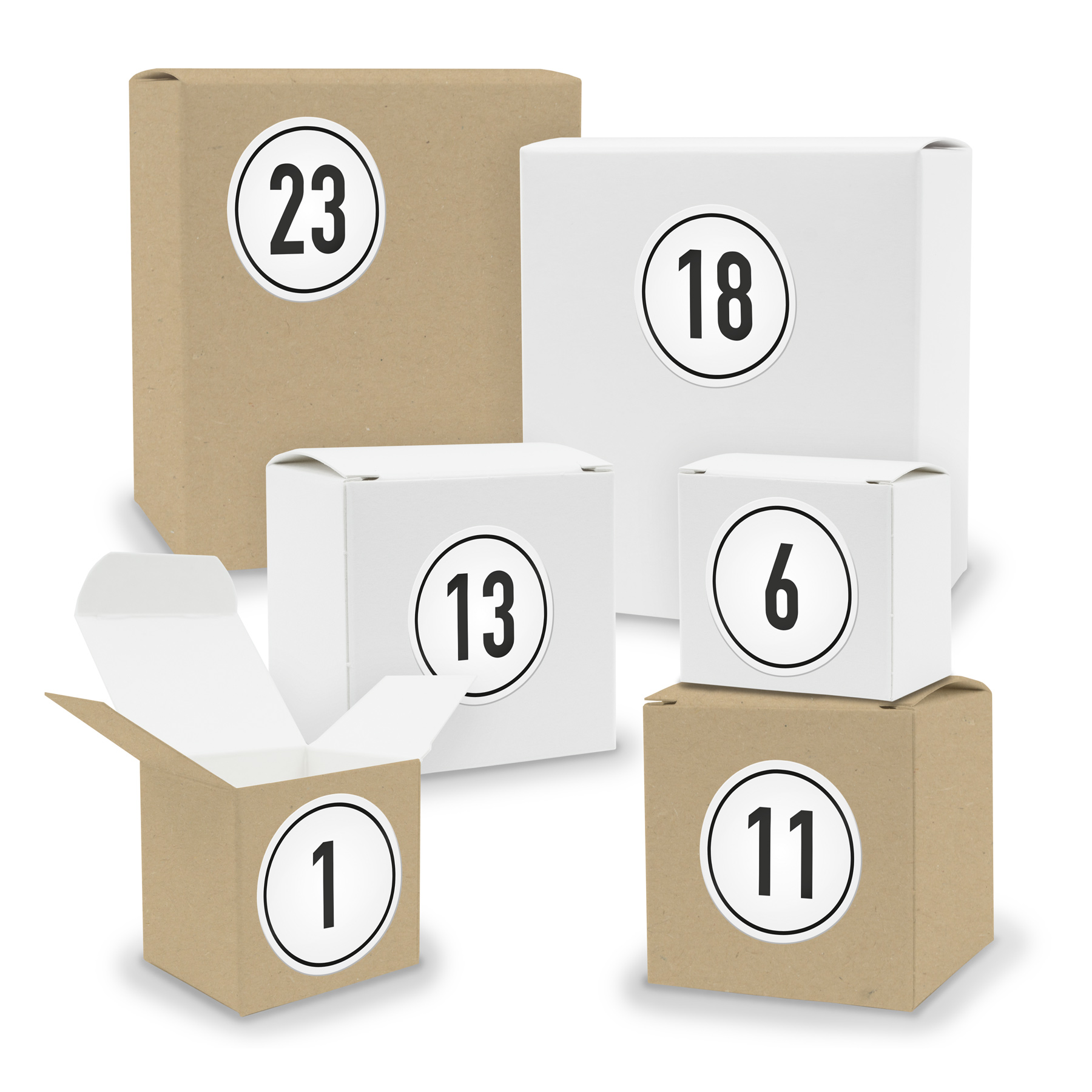 Adventskalender zum F�llen 24x Quader W�rfel gemischt WE...