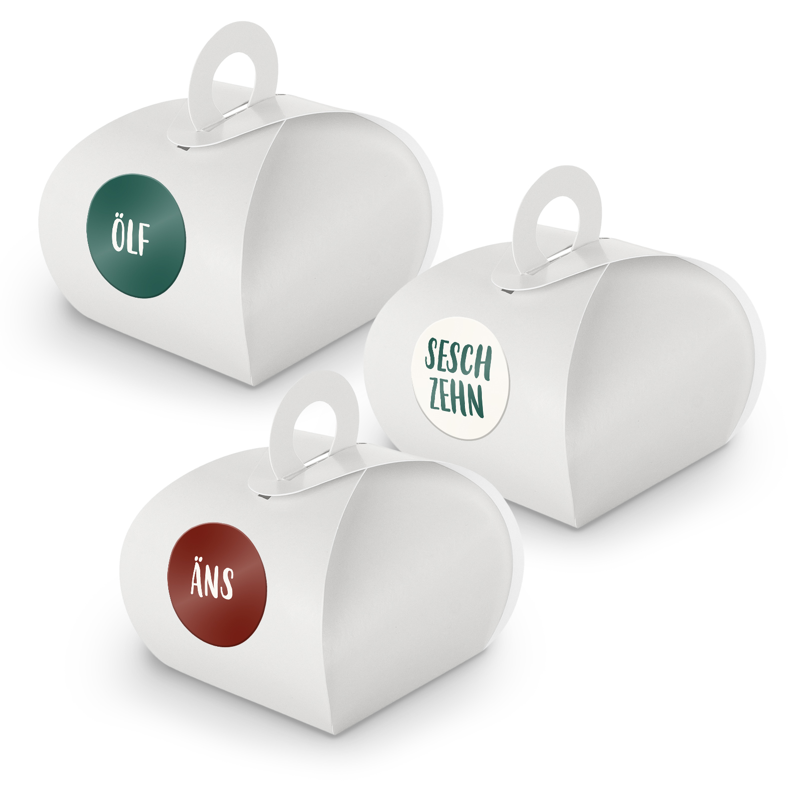 Adventskalender zum F�llen 24x Box mit Griff WEISS + Sti...