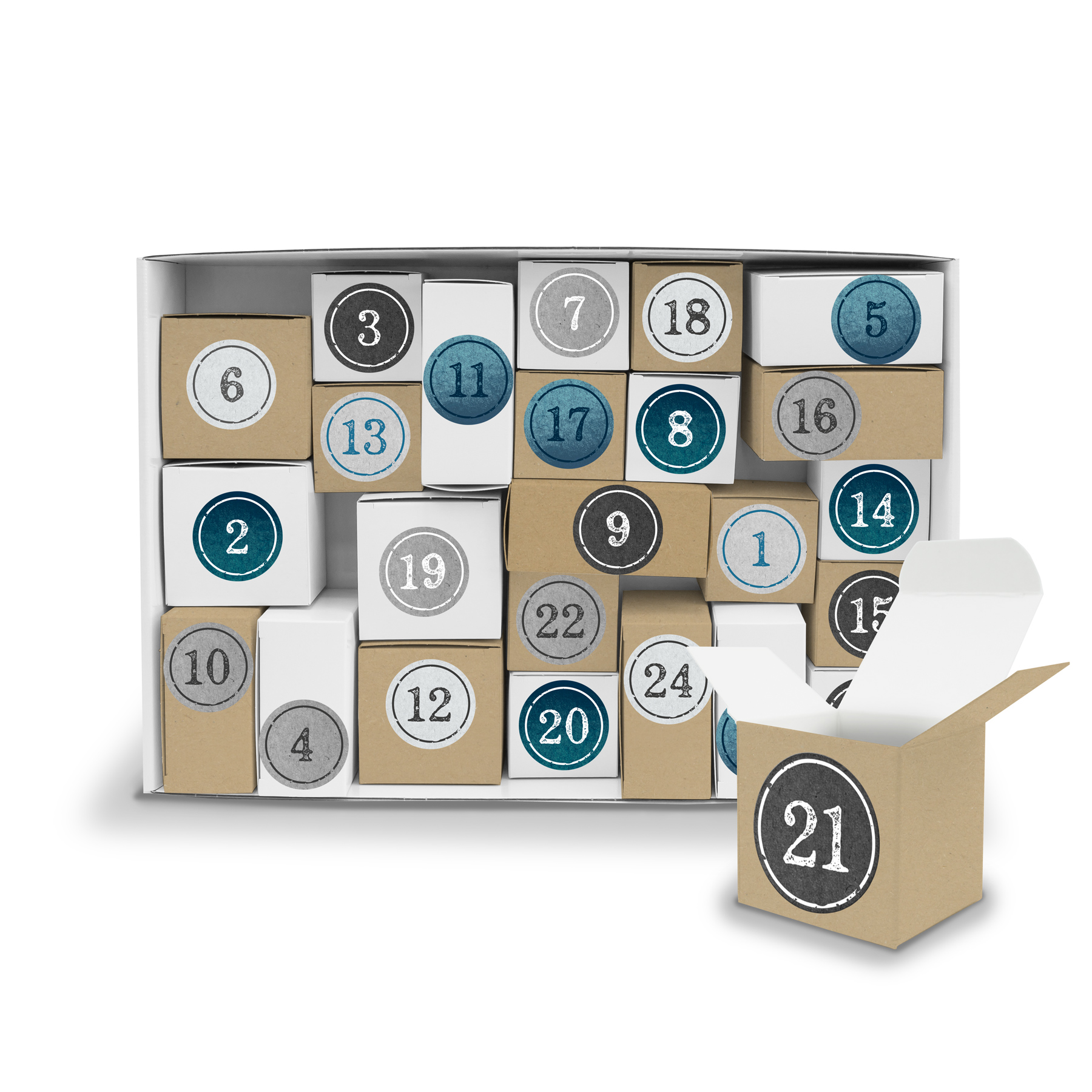 Adventskalender Komplettset zum F�llen und Aufstellen +...
