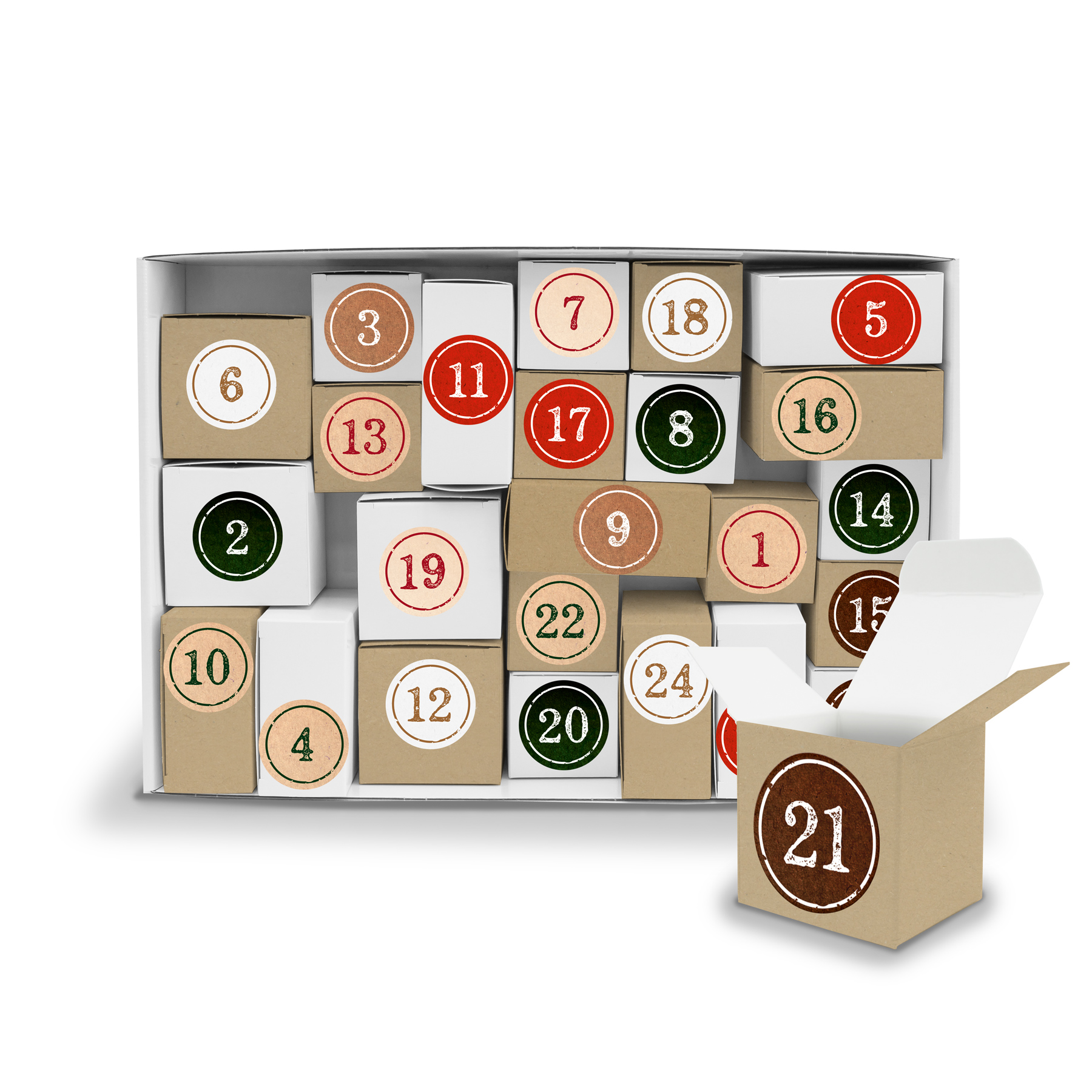 Adventskalender Komplettset zum F�llen und Aufstellen +...