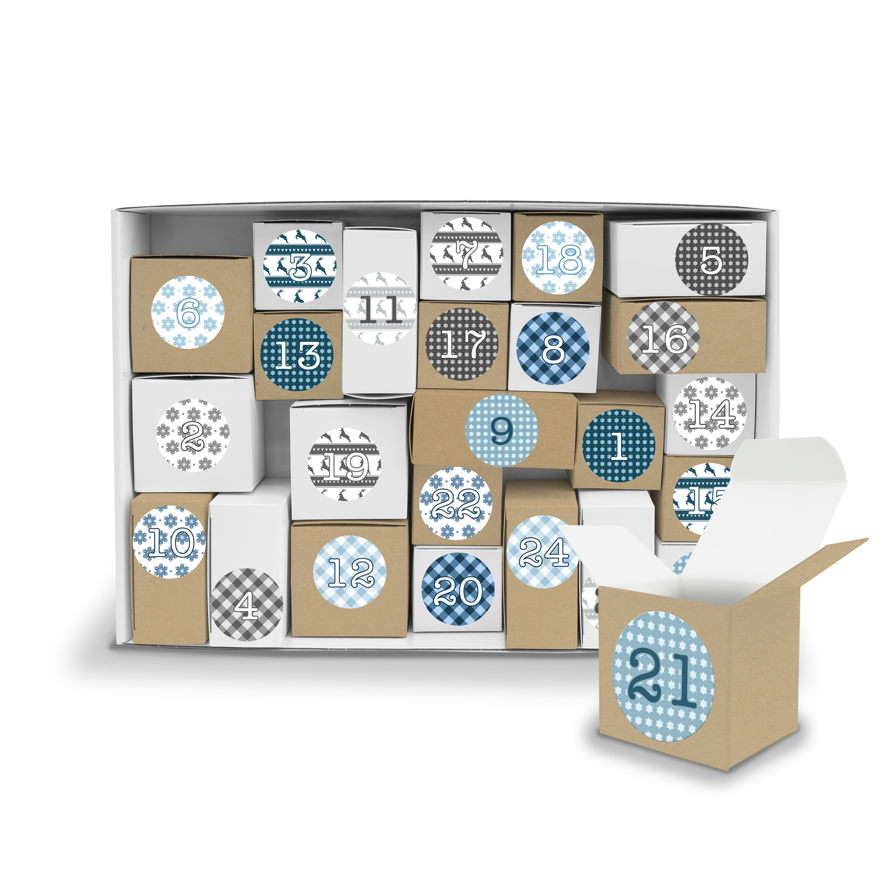 Adventskalender Komplettset zum F�llen und Aufstellen +...
