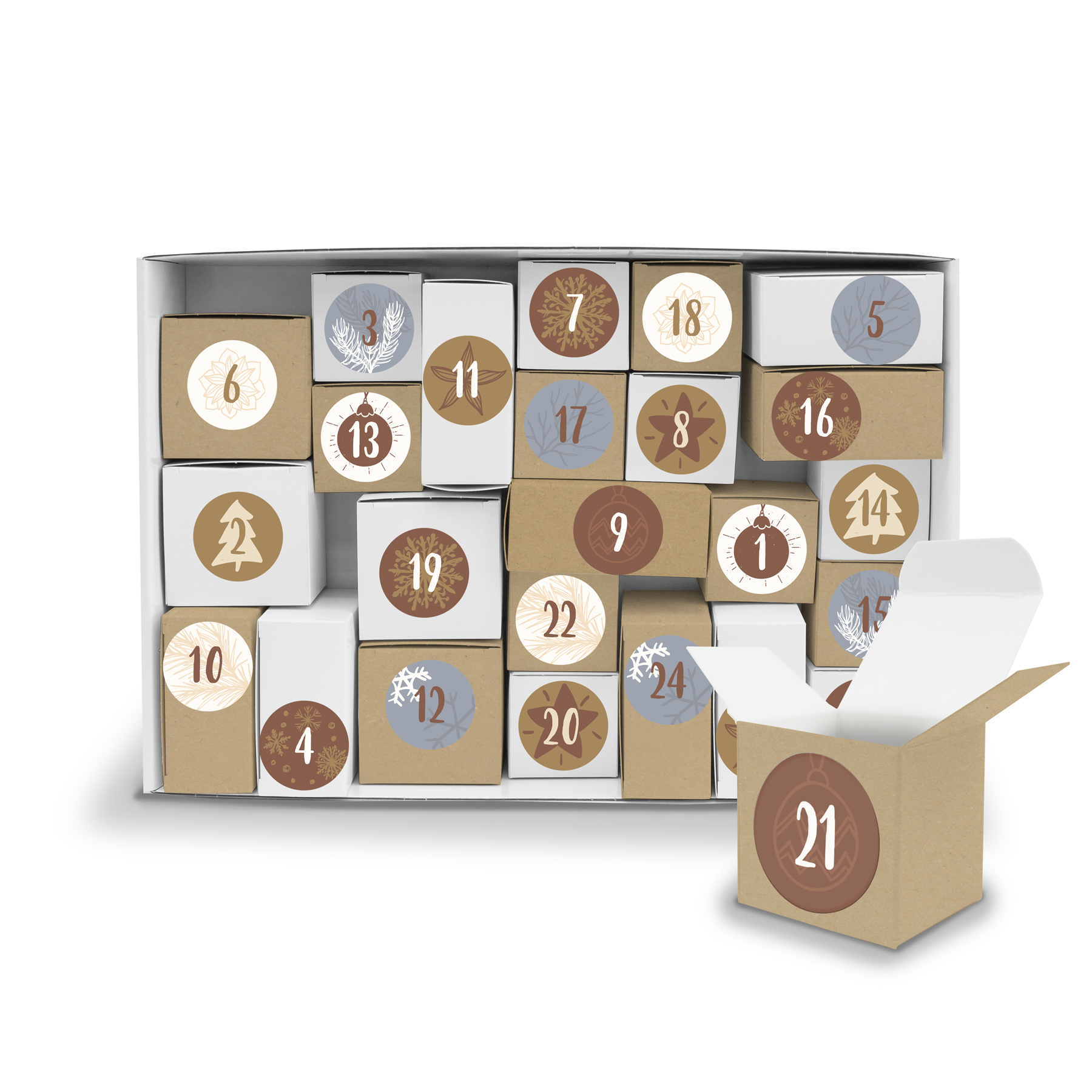 Adventskalender Komplettset zum F�llen und Aufstellen +...