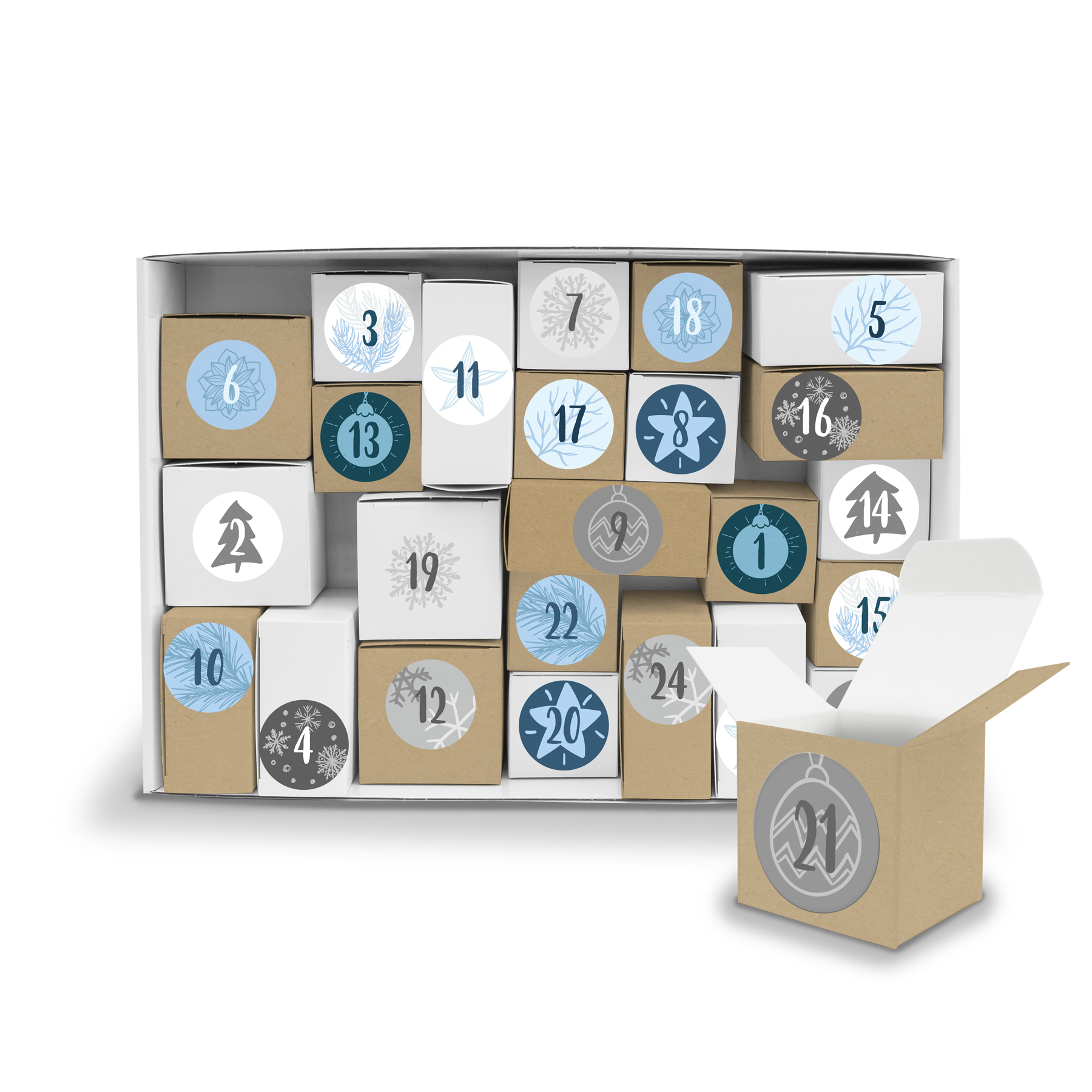 Adventskalender Komplettset zum F�llen und Aufstellen +...
