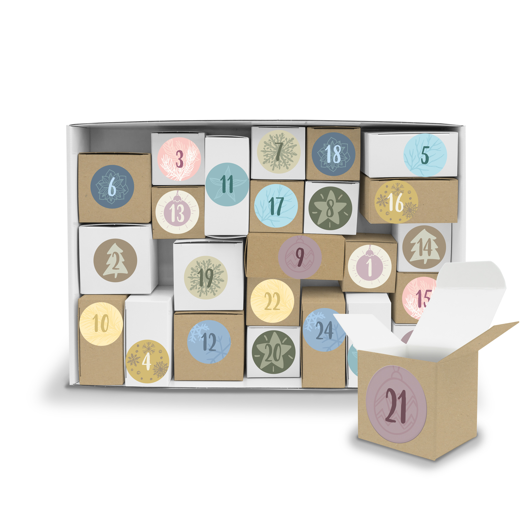 Adventskalender Komplettset zum F�llen und Aufstellen +...