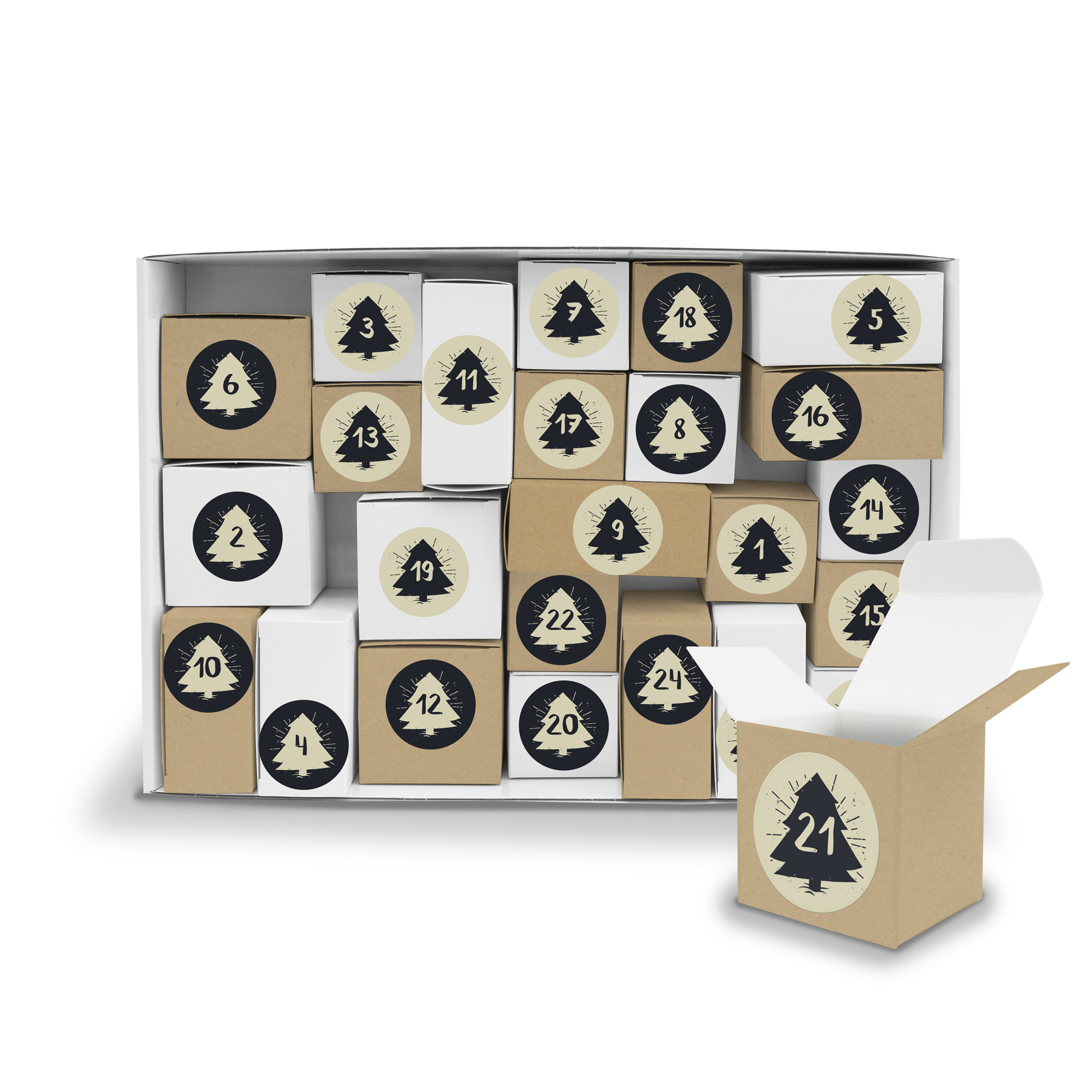 Adventskalender Komplettset zum F�llen und Aufstellen +...
