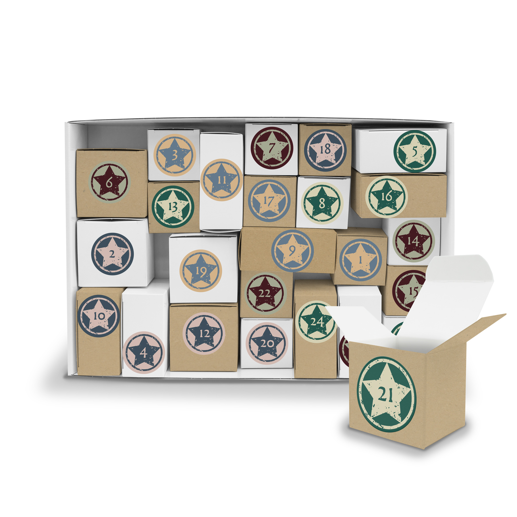 Adventskalender Komplettset zum F�llen und Aufstellen +...