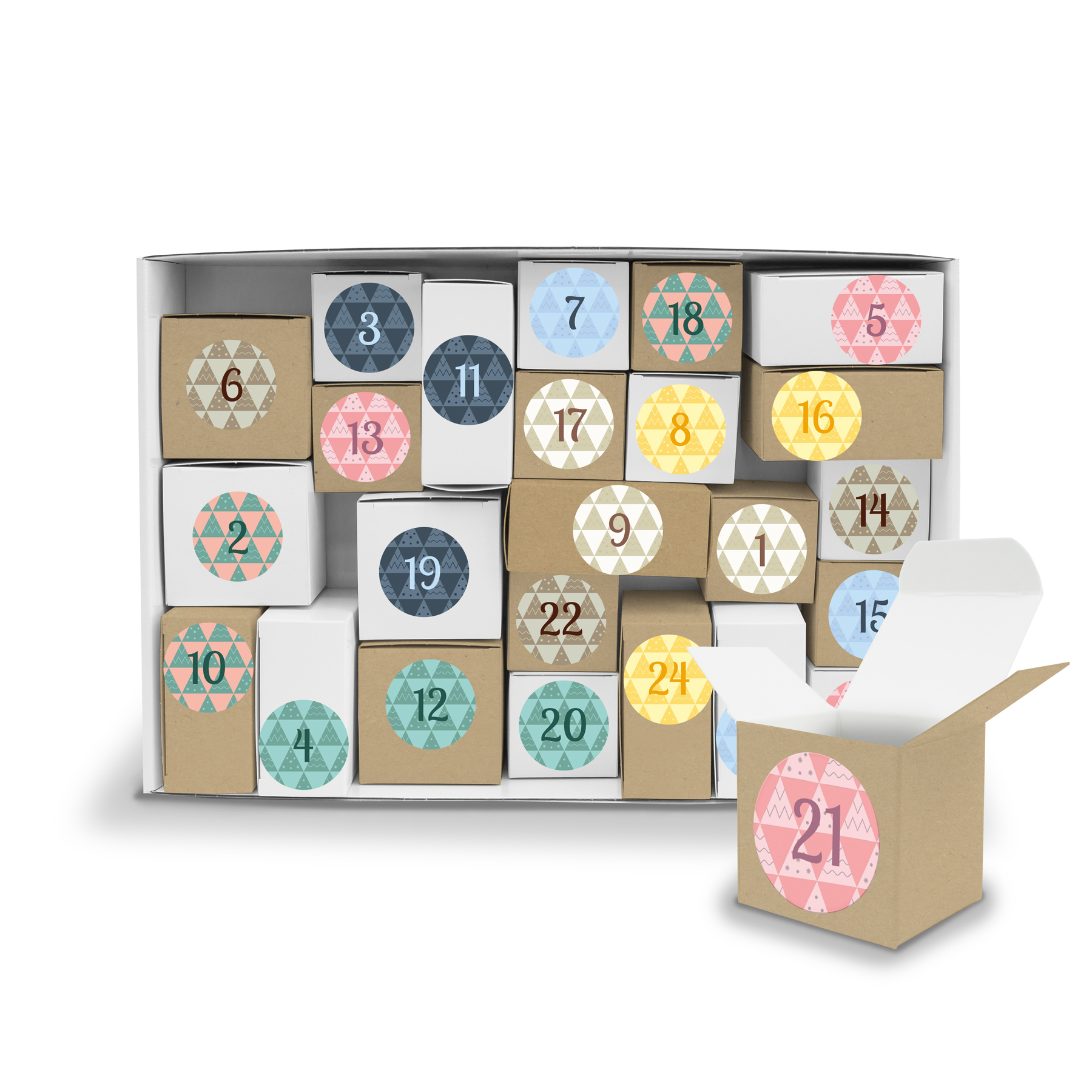 Adventskalender Komplettset zum F�llen und Aufstellen +...