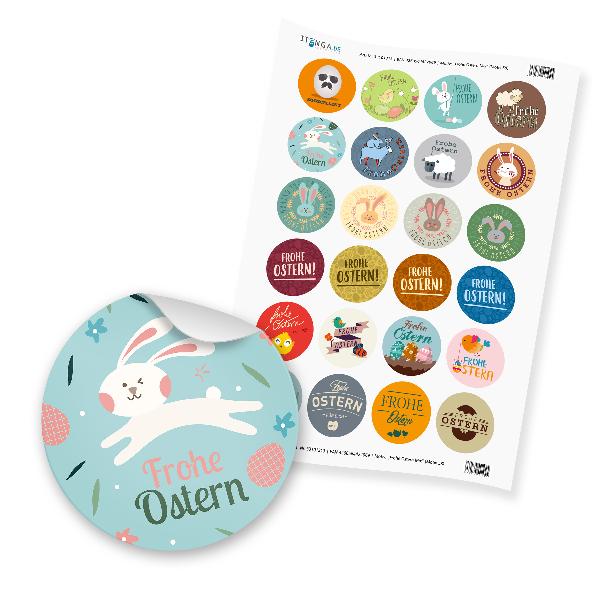itenga Stickerbogen Frohe Ostern Mix (Motiv 58)