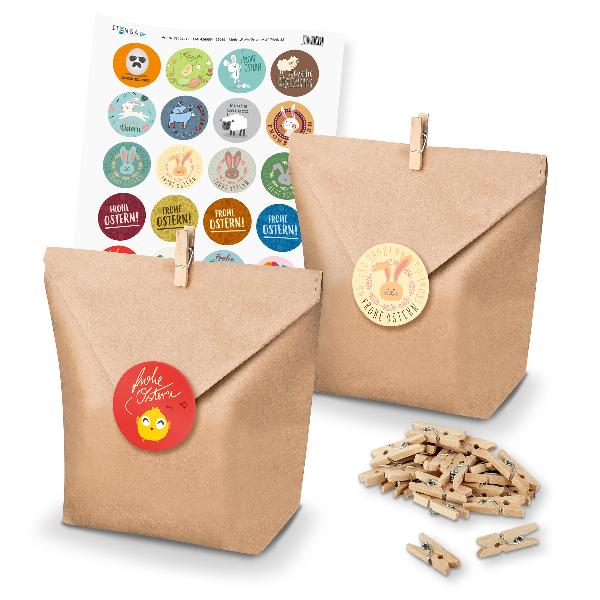 itenga Geschenkt�ten 24 xT�ten + Stickerbogen Frohe Oste...