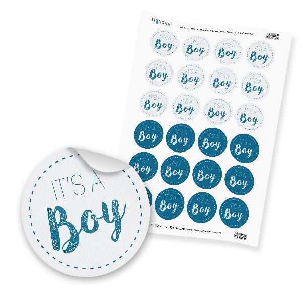 24 x itenga Sticker �It s a Boy� (Motiv 76)